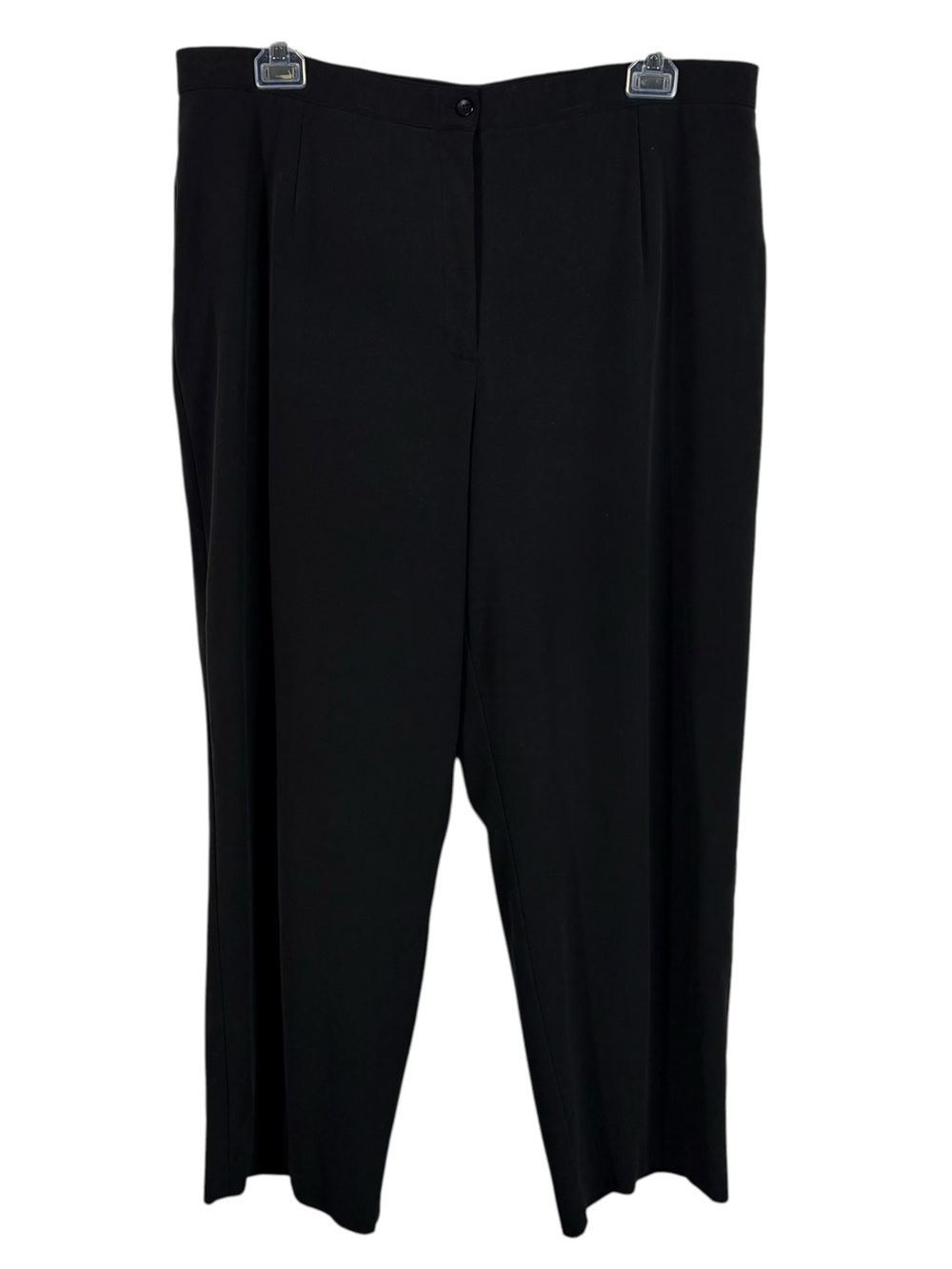Dressbarn Solid Black Straight Leg Slacks Dress Pants Office Career Modest 20